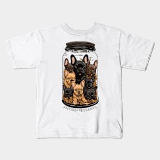 Antidepressants - French Bulldog Puppies Kids T-Shirt